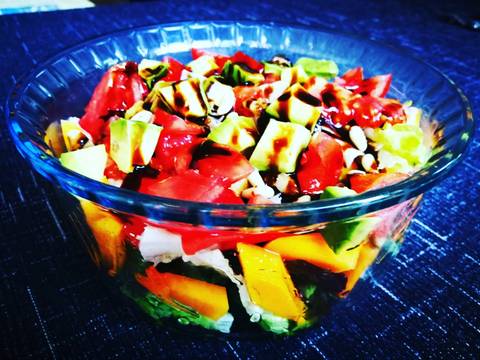 Foto del paso 3 de la receta Lechuga de roble con calabaza, jamón de pavo y semillas - detox