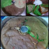 Resep Chiffon Cake 3 Rasa ( Vanilla Choco Pandan menul2 