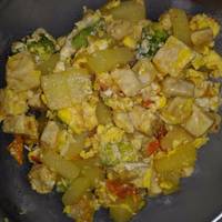 Tumis Ayam Tempe Orak-arik (MPASI 1y+)