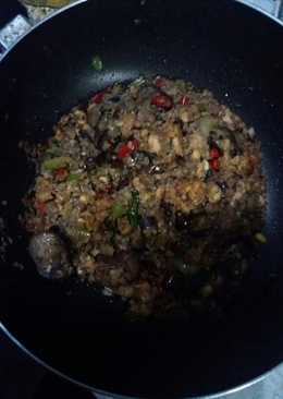 Orak arik daging giling,Tempe Dan terong panjang