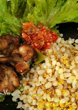 Nasi Ulam Dengan Sambal Goang #Keto