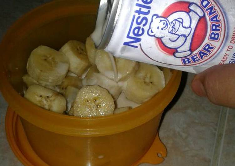 gambar untuk resep Pisang susu bear brand