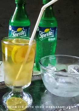 Lemon ice tea with soda water