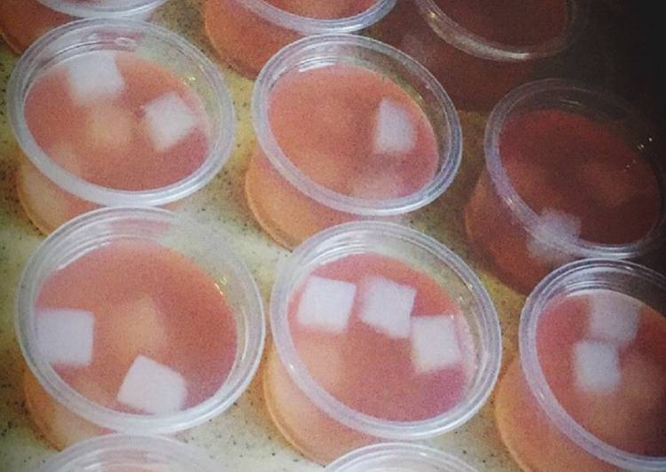 resep makanan Agar2 asli juice delima#BantuMantenBaru