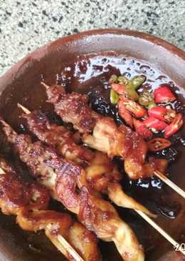 Sate daging jamur bumbu simple