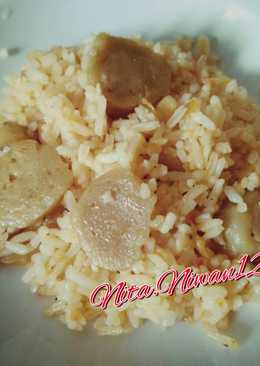 Nasi goreng bakso sederhana