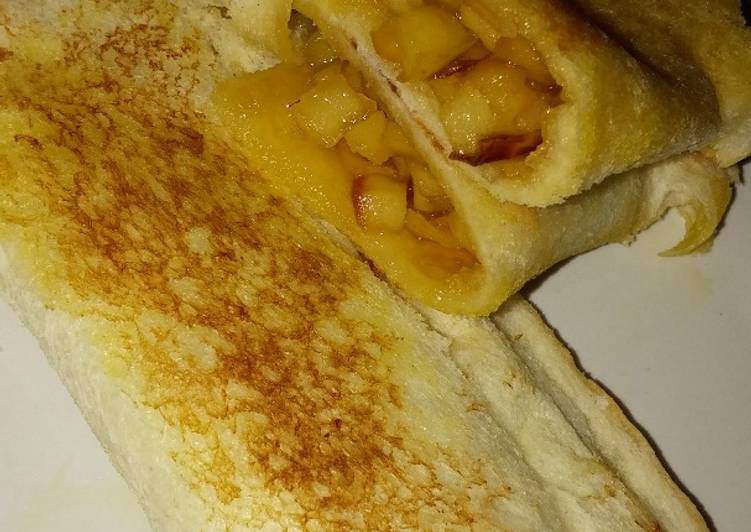 cara membuat Apple pie roti tawar