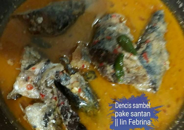 resep lengkap untuk Dencis sambel pake santan