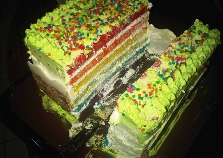 gambar untuk resep Rainbow Cake Kukus