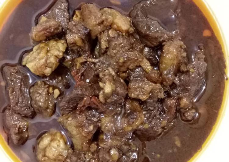 Semur lada hitam Tetelan daging sapi recipe main photo