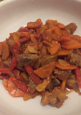 Tumis daging dan wortel