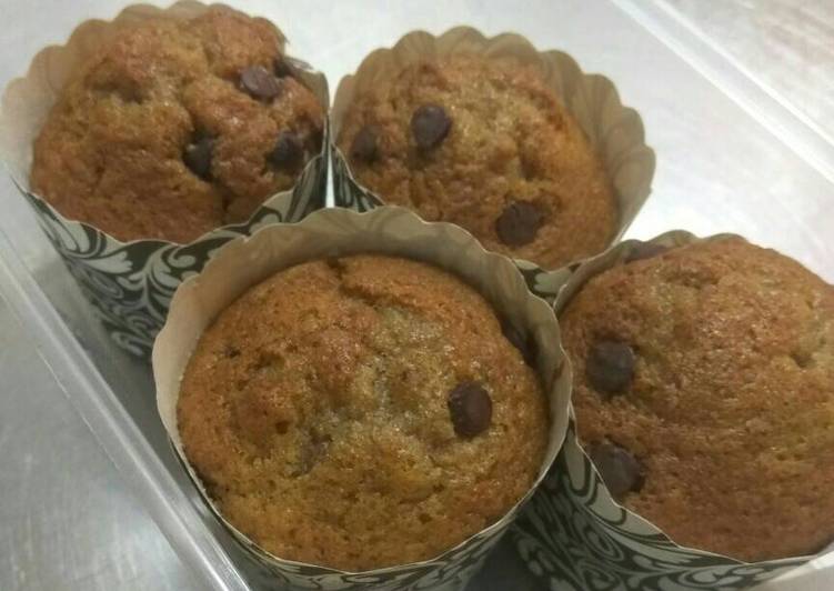 resep Banana Choco Chip Cupcake