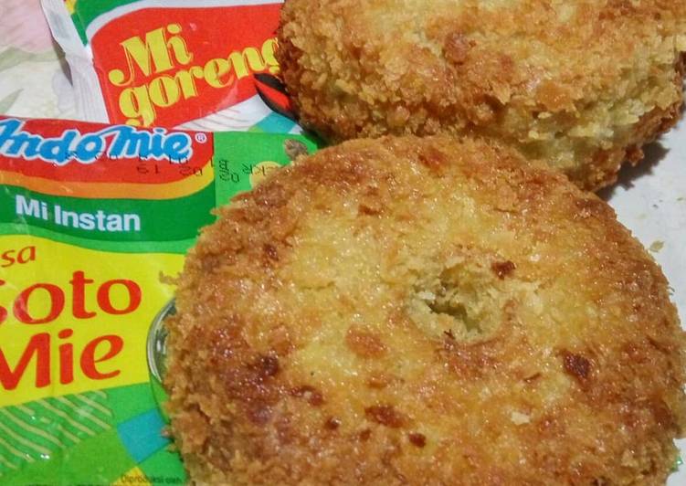 bahan dan cara membuat Donat Indomie kekinian