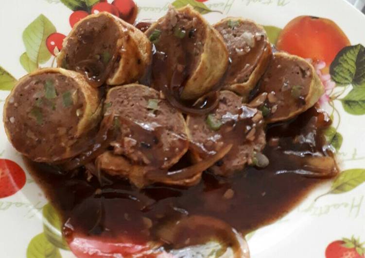 resep lengkap untuk Rolade Saus Blackpepper