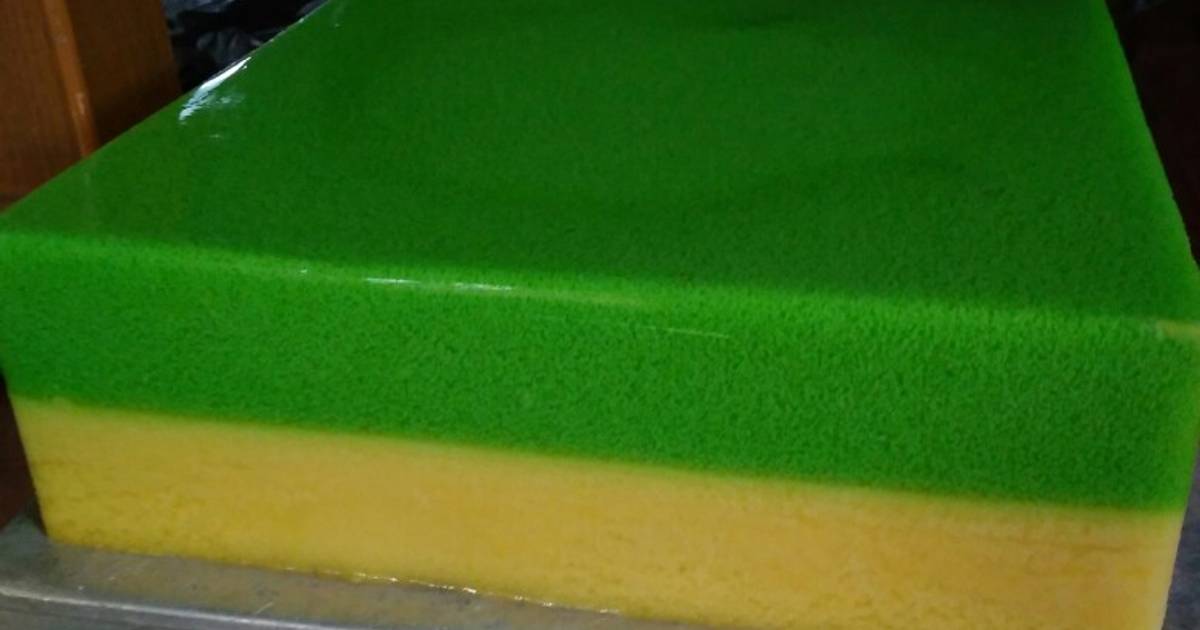 Puding Lumut Pandan Cokelat gurih bangett Resep di 2018 Food