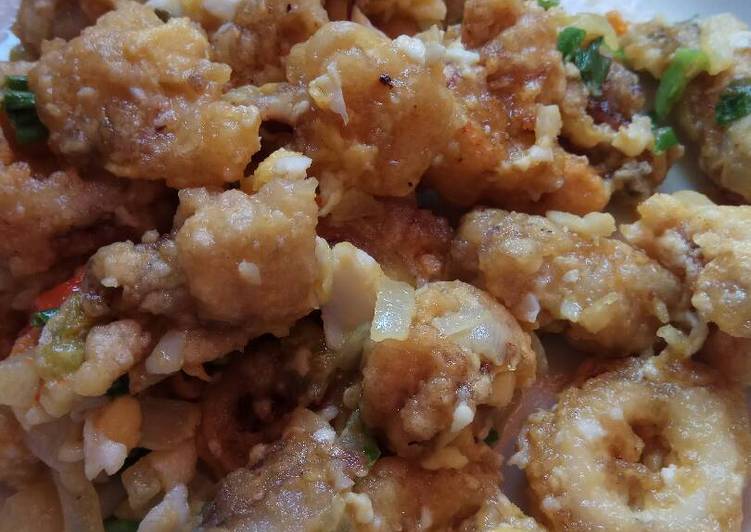 resep makanan Cumi saus telur asin