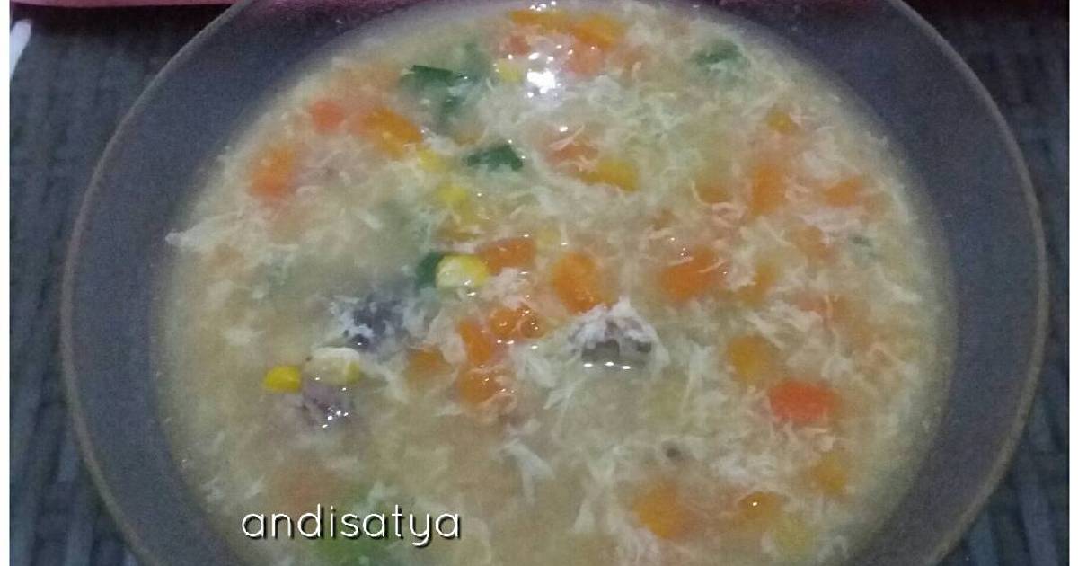 Resep Sup Ayam Jagung Telur ala Andi Satya Perdana