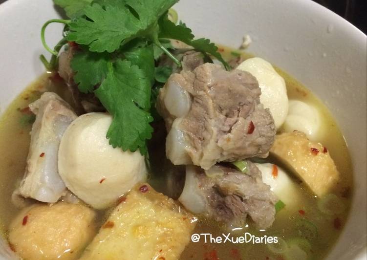 resep lengkap untuk Sup Iga Babi Asam Pedas | Hot & Sour Pork Ribs Soup |