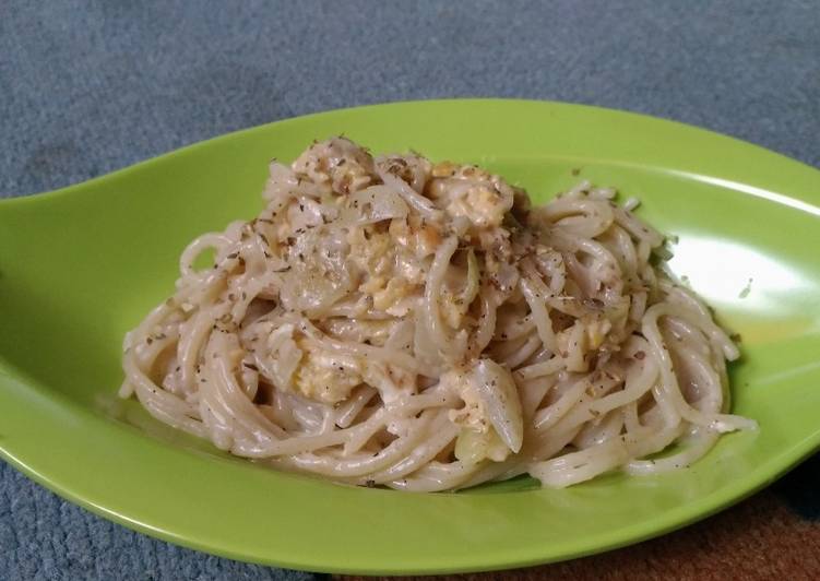 resep lengkap untuk Spaghetti carbonara super sederhana