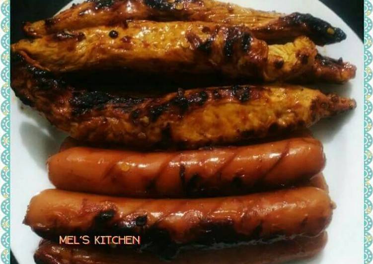 Resep Otak-Otak & Sosis Bakar Pedasss oleh mel's kitchen 