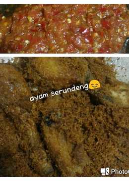 Ayam serundeng.sambel dadakan