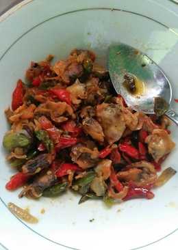 Tumis kerang pedas