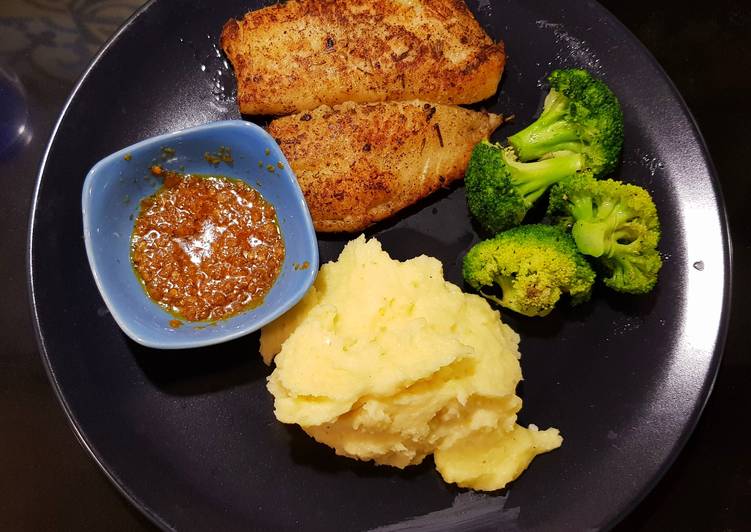 resep Ikan Dori Panggang & Mashed Potato