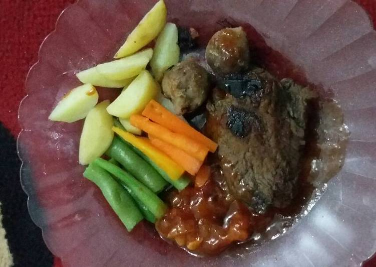 Resep Steak daging ala rumahan Karya Syifa Fauziah