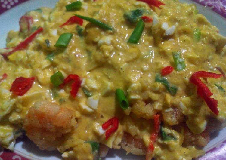 resep masakan Udang Tepung Maizena Saus Telur Asin