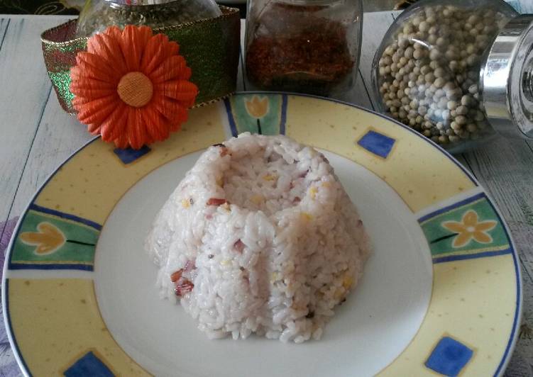 resep makanan Nasi Uduk Multigrain Ricecooker