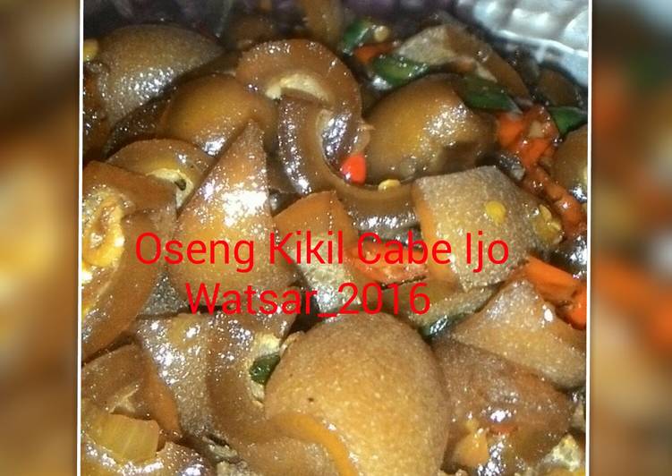 Resep Oseng Kikil Cabe ijo Kiriman dari WatisariDanti