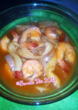 Udang Pedas Manis dgn Jamur Tiram