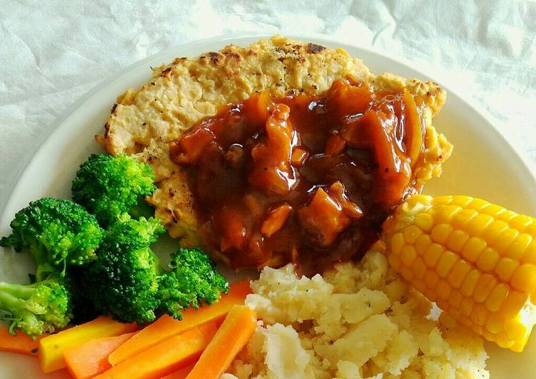 resep Sarapan diet steak tempe ala Mrs Bam