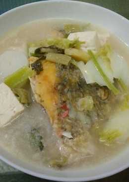 Sup Ikan Gurame Sayur Asin kuah susu