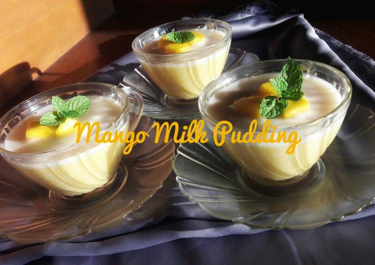 Resep Mango Milk Pudding, Lembut yummy banget Kiriman dari Vidi Firanti