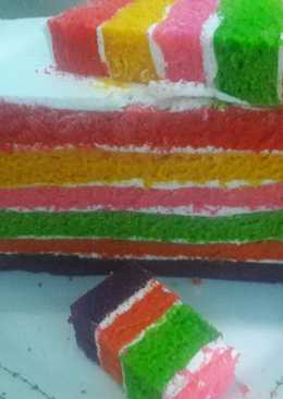 Rainbow cake kukus