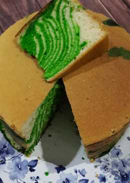 Bolu zebra putih telur pandan ala mommy rafa