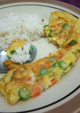 Omelet buncis wortel balita