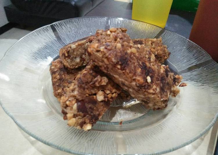 cara membuat Granola Bar ASI Booster No Bake