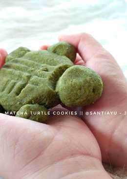 Matcha Turtle Cookies