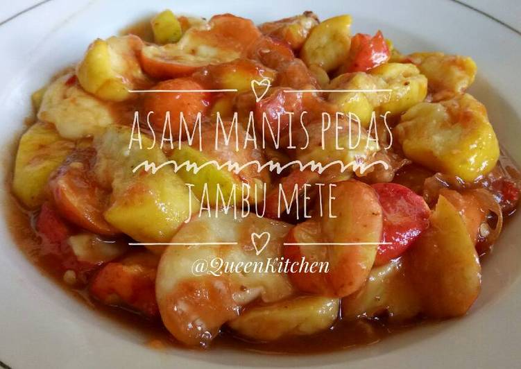 resep masakan Asam Manis Pedas Jambu Mete