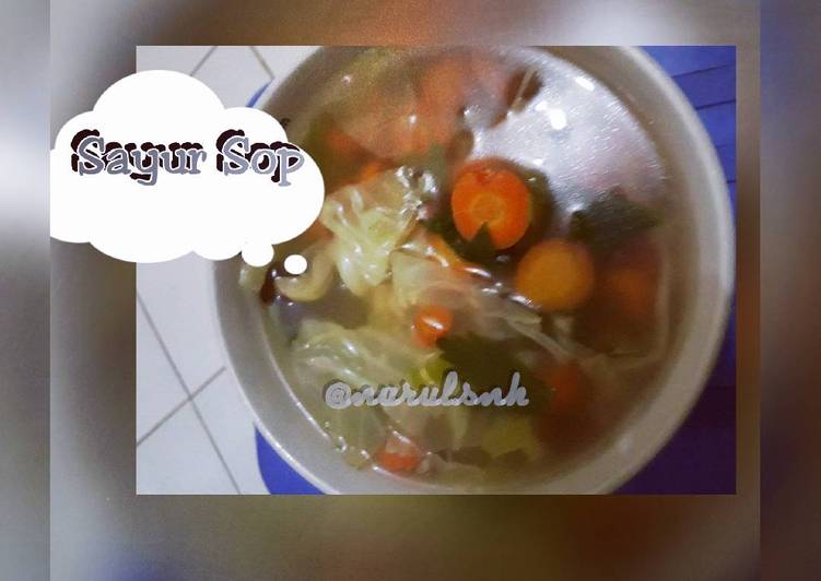 resep lengkap untuk Sayur sop bening