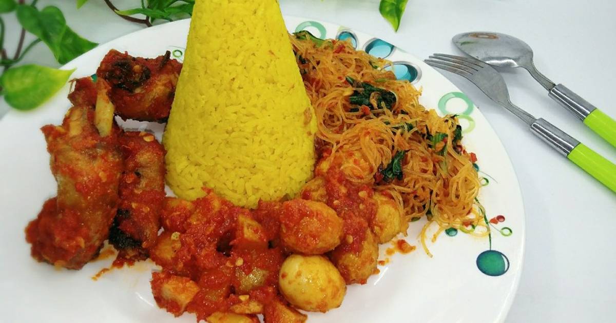 59 resep nasi kuning bumbu komplit enak dan sederhana 