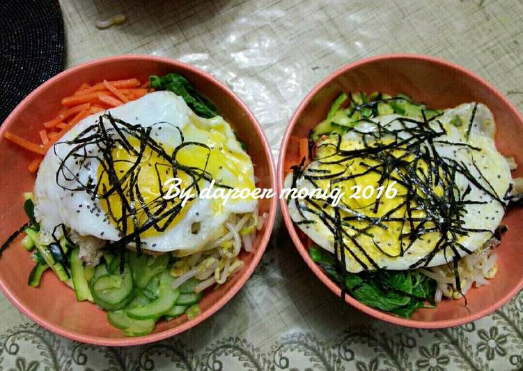 gambar untuk resep makanan Bibimbap (nasi campur ala korea)