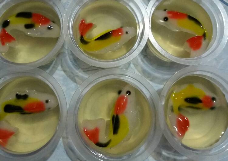 resep makanan Puding ikan koi