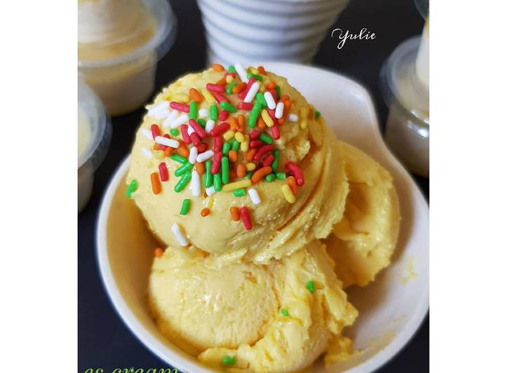 resep lengkap untuk Es cream mangga