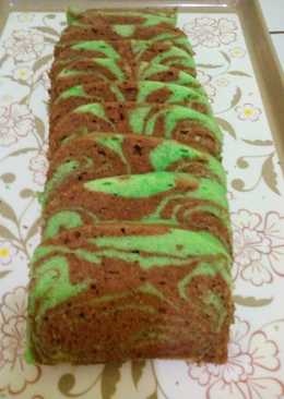 Bolu kukus coklat pandan