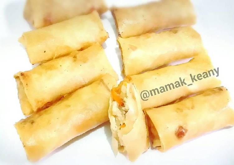 resep makanan Petite Spring Roll. Lumpia Mini Isian Fuyunghai