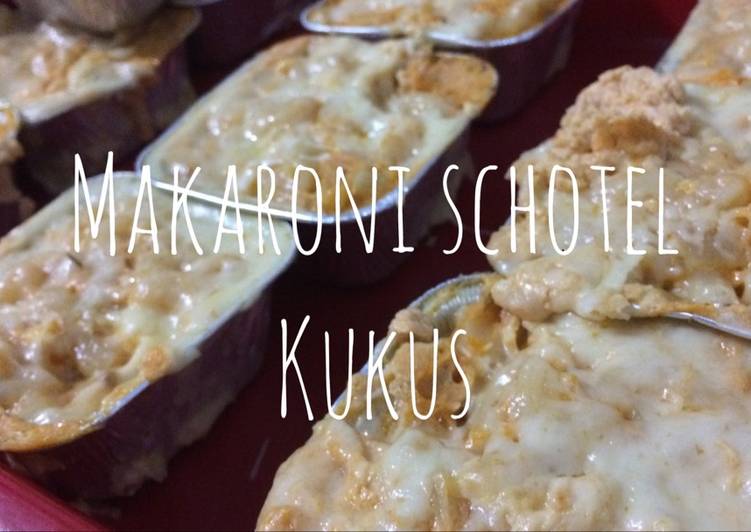 bahan dan cara membuat Makaroni Schottel Kukus untuk anak