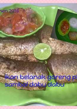 Ikan belanak goreng plus sambal dabu dabu